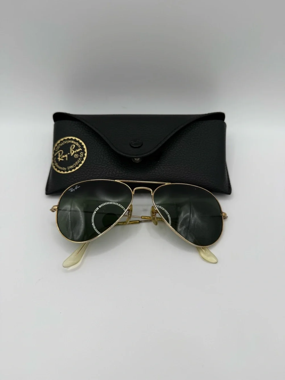 Ray-Ban Aviator Sunglasses Gold Frame with Green Lenses